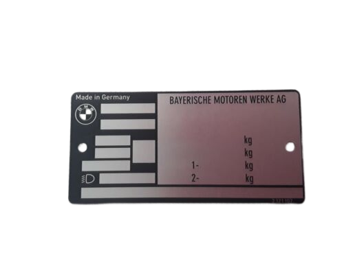 Type plate aluminum BMW E30 316 - 325iX CS-111027E30