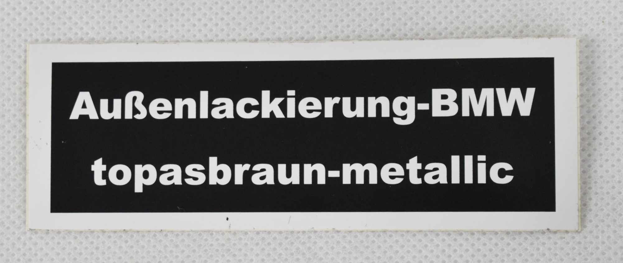 Sticker exterior paint topaz brown metallic color code 013 BMW E23 728 - 745i CS-05E23