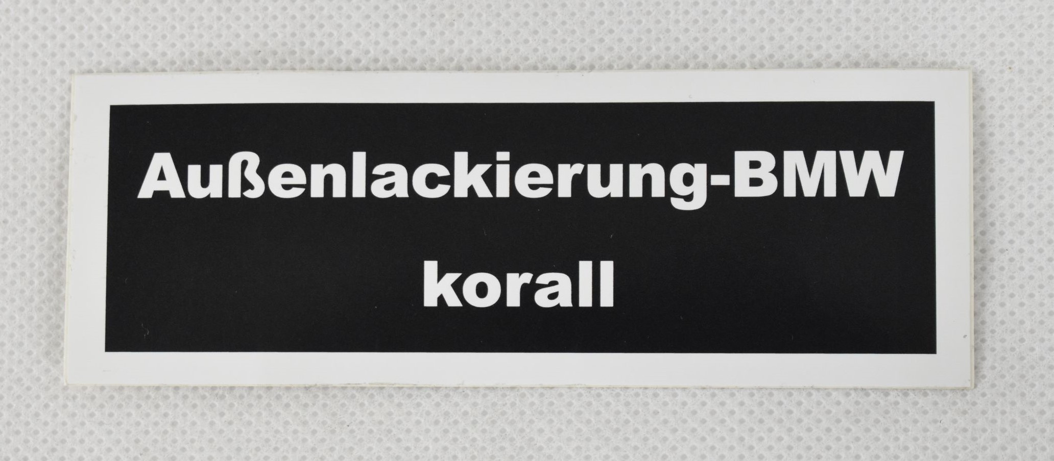 Sticker exterior paint coral color code 020 BMW E30 316 - M3 CS-18E30