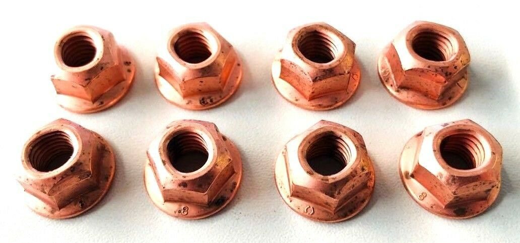 Set of copper nuts ( 6 pieces ) for manifold BMW E12 520/6 - M535i CS-744323E126